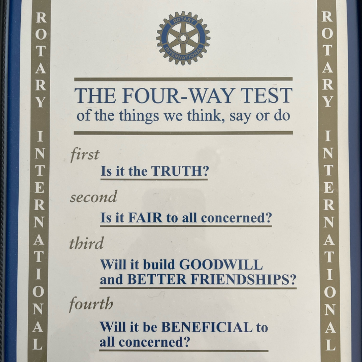 The Four Way Test - Rotary